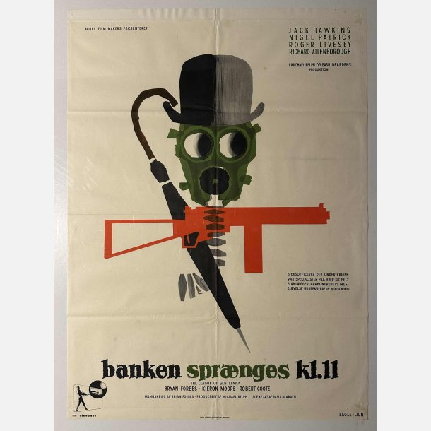 Banken spr�nges kl. 11